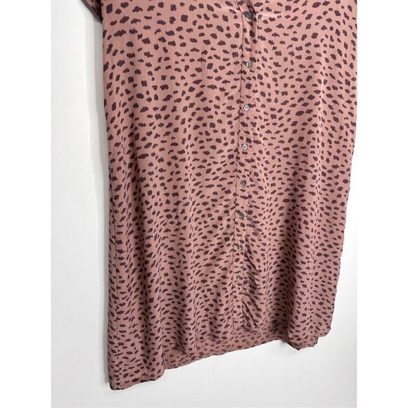 Joie Dress Womens Small Animal Print 100% Silk V Neck Short Sleeve - Picture 5 of 7